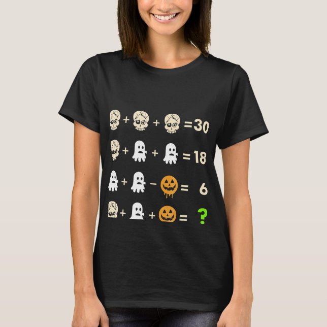 Math Teacher Halloween Shirt T Shirt (Framsida)