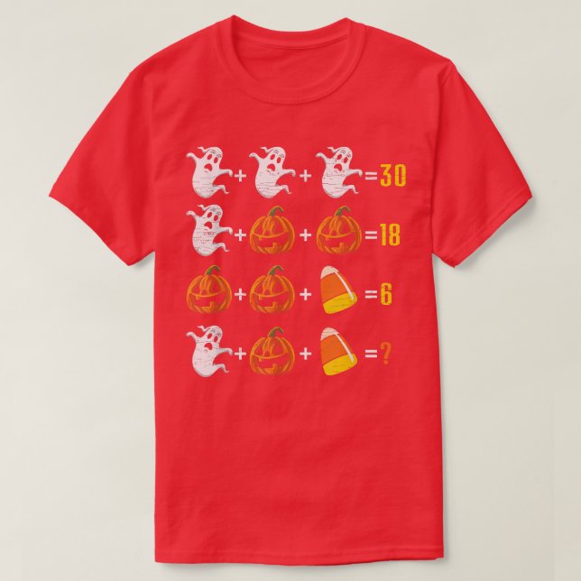 Math Teacher Halloween T Shirt (Design framsida)
