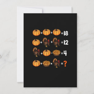 Math Teacher Humor Thanksgiving Helg order av O Inbjudningar