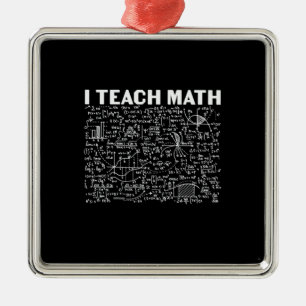 Math Teacher I Teach Math Julgransprydnad Metall