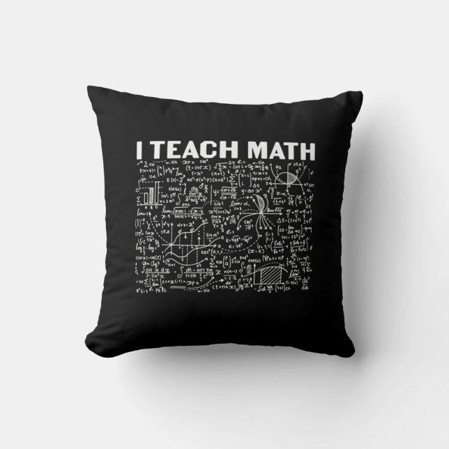 Math Teacher I Teach Math Kudde (Framsida)