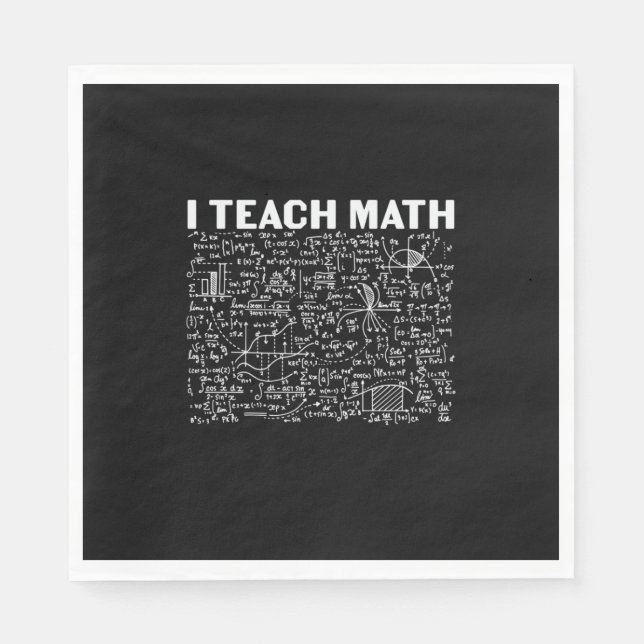 Math Teacher I Teach Math Pappersservett (Framsidan)