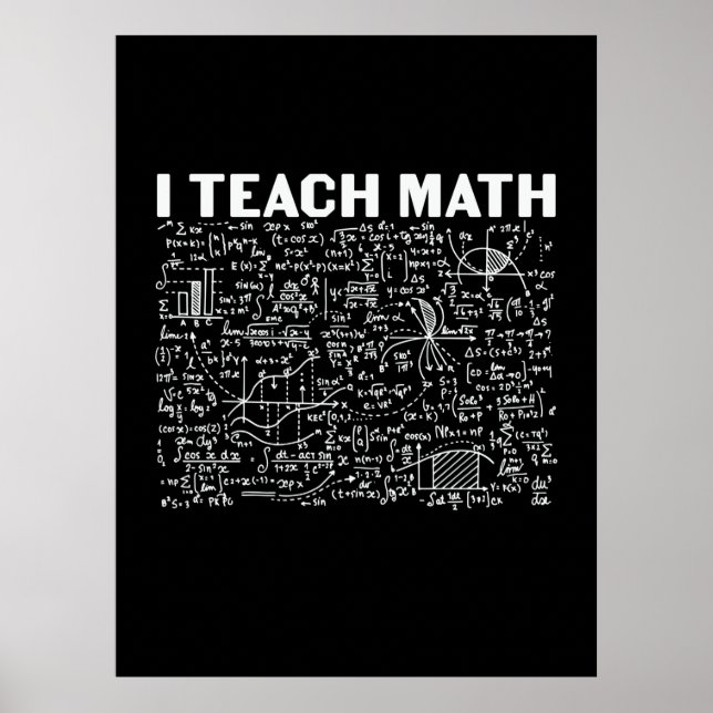 Math Teacher I Teach Math Poster (Framsidan)