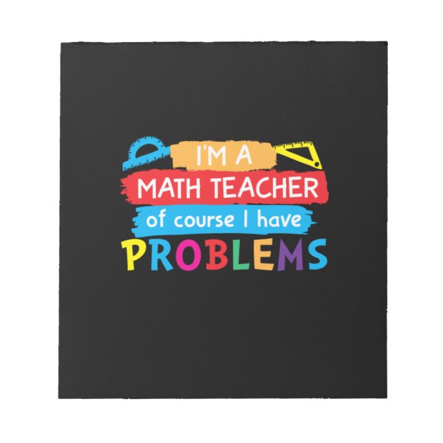Math Teacher jag är en matlärare Anteckningsblock (Framsida)
