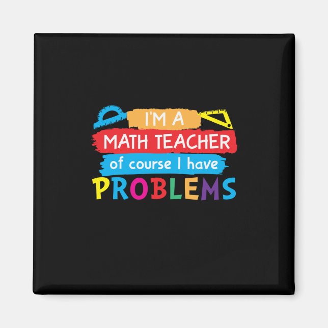 Math Teacher jag är en matlärare Magnet (Framsidan)