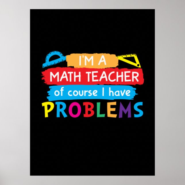 Math Teacher jag är en matlärare Poster (Framsidan)