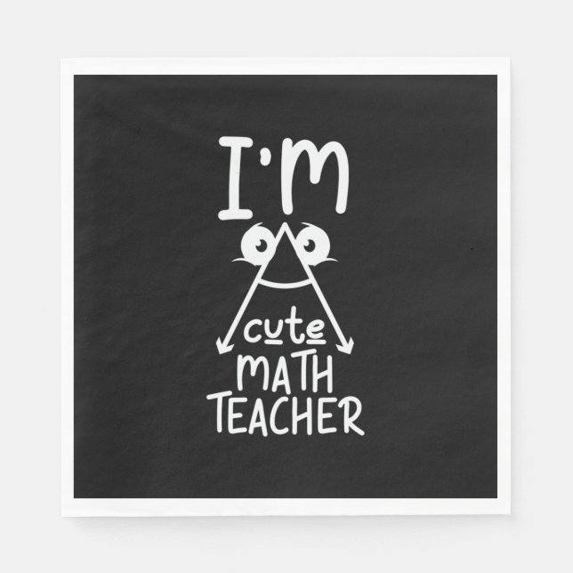 Math Teacher jag är Math Teacher Pappersservett (Framsidan)