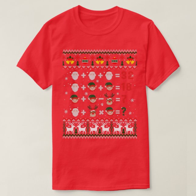 Math Teacher jul Bedmas Math Equation Ugly S T Shirt (Design framsida)