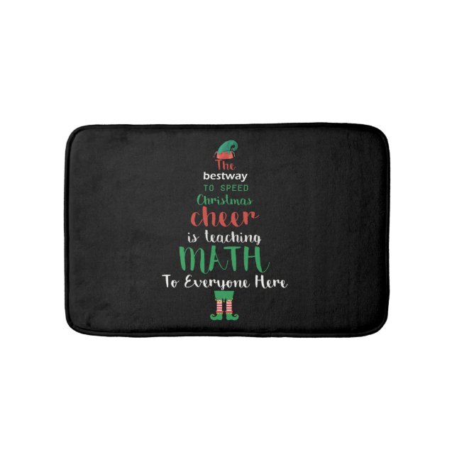 Math Teacher jul Elf Gift-design Badrumsmatta (Framsidan)