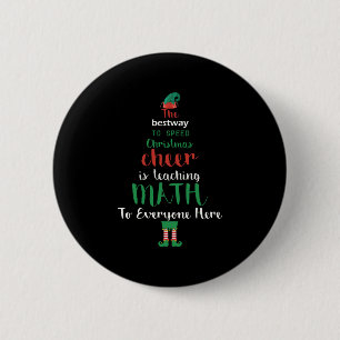 Math Teacher jul Elf Gift-design Knapp