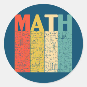 Math Teacher Kärlek Math Runt Klistermärke