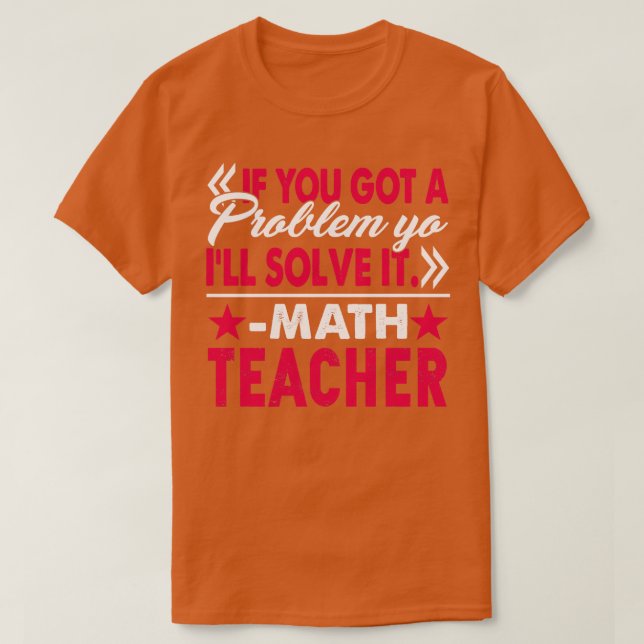 Math Teacher löser problemet Unga T Shirt (Design framsida)