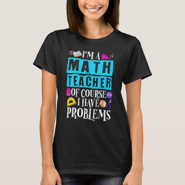 Math Teacher Manar Women Statistics Algebra Mathem T Shirt (Framsida)