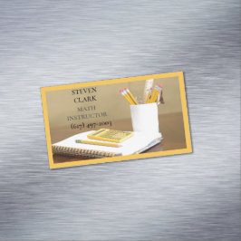 Math Teacher/matematiker/back to school Magnetiska Visitkort