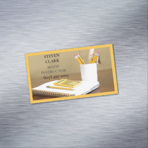 Math Teacher/matematiker/back to school Magnetiska Visitkort