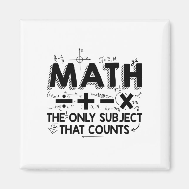 Math Teacher | Matematikgåvor Magnet (Framsidan)