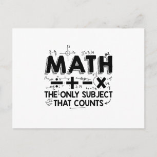 Math Teacher Matematikgåvor Vykort
