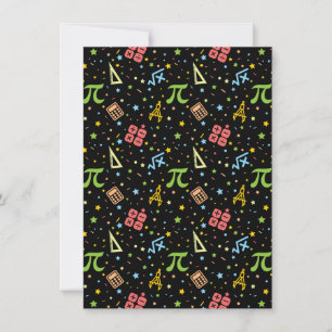 Math Teacher - Matematiska symboler Mönster Julkort