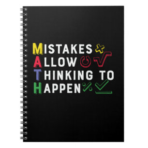 Math Teacher Math Allow Happen Anteckningsbok