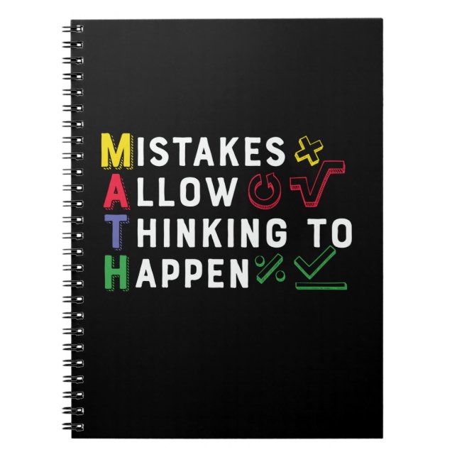 Math Teacher Math Allow Happen Anteckningsbok (Framsidan)