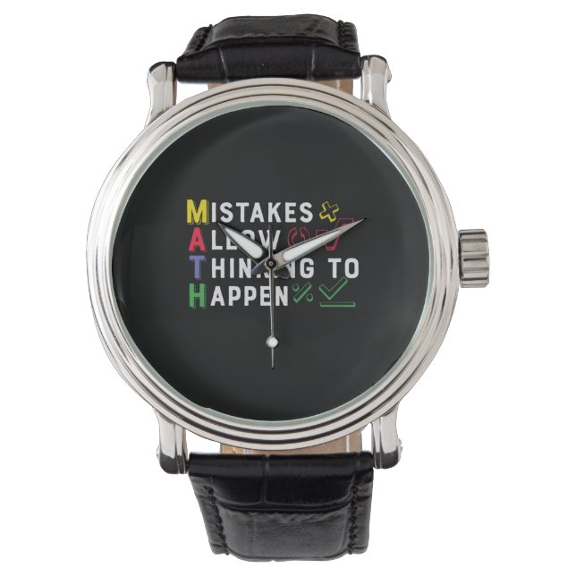 Math Teacher Math Allow Happen Armbandsur (Framsida)
