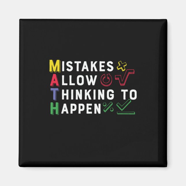 Math Teacher Math Allow Happen Magnet (Framsidan)