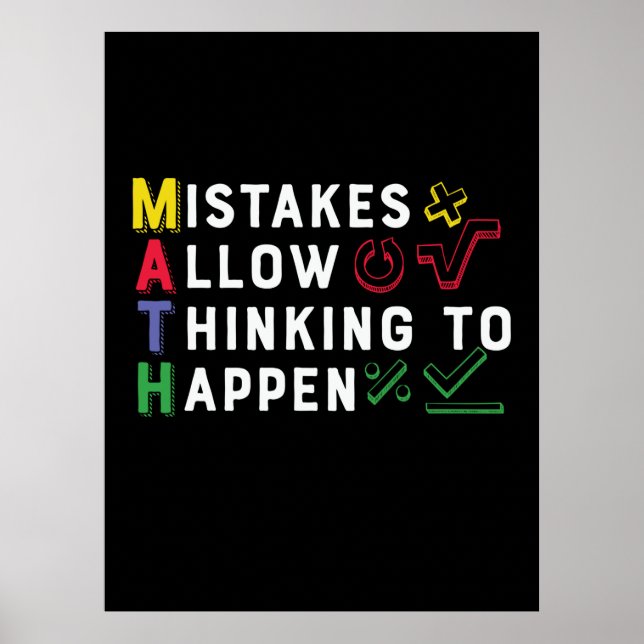 Math Teacher Math Allow Happen Poster (Framsidan)
