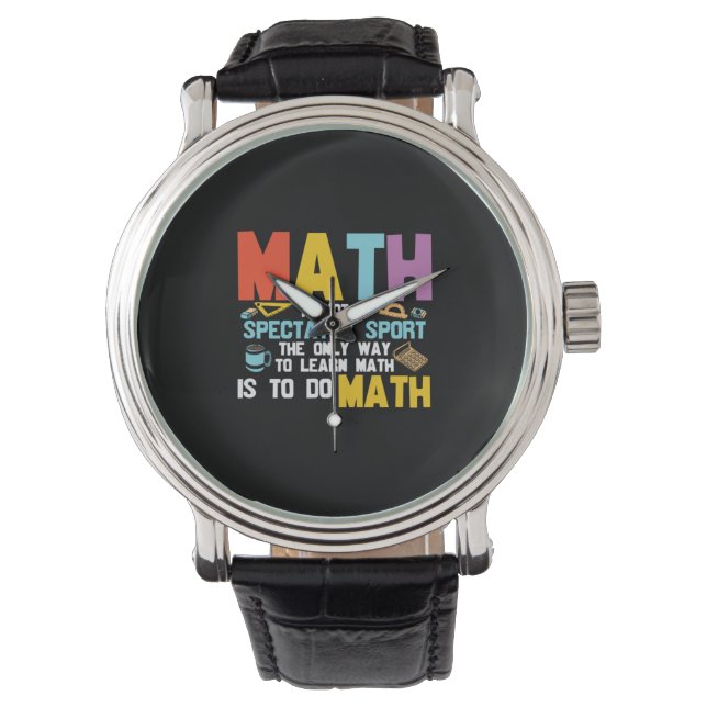 Math Teacher Math är inte en idrottsutövare Armbandsur (Framsida)