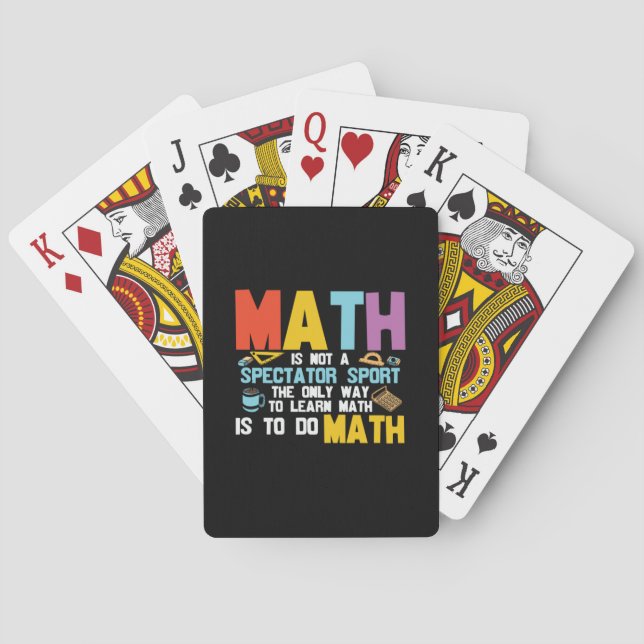 Math Teacher Math är inte en idrottsutövare Casinokort (Baksidan)