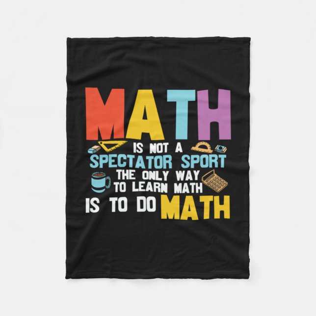Math Teacher Math är inte en idrottsutövare Fleecefilt (Framsidan)