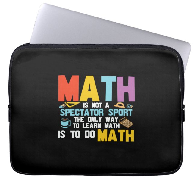 Math Teacher Math är inte en idrottsutövare Laptop Fodral (Framsidan)