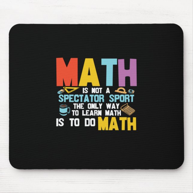 Math Teacher Math är inte en idrottsutövare Musmatta (Framsidan)