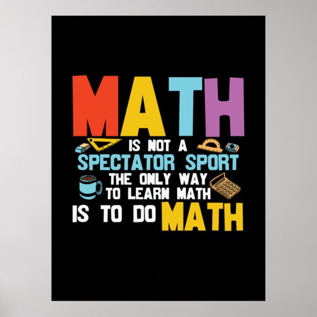 Math Teacher Math är inte en idrottsutövare Poster (Framsidan)
