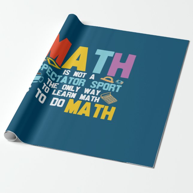 Math Teacher Math är inte en idrottsutövare Presentpapper (Utrullad)