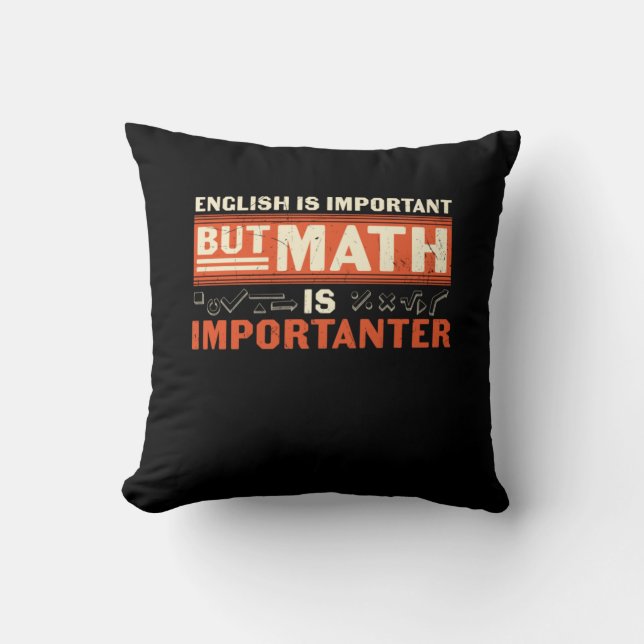 Math Teacher Math är viktig Kudde (Framsida)