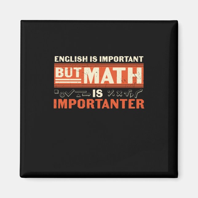 Math Teacher Math är viktig Magnet (Framsidan)