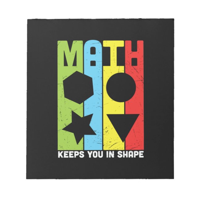 Math Teacher Math Behållor dig i form Anteckningsblock (Framsida)