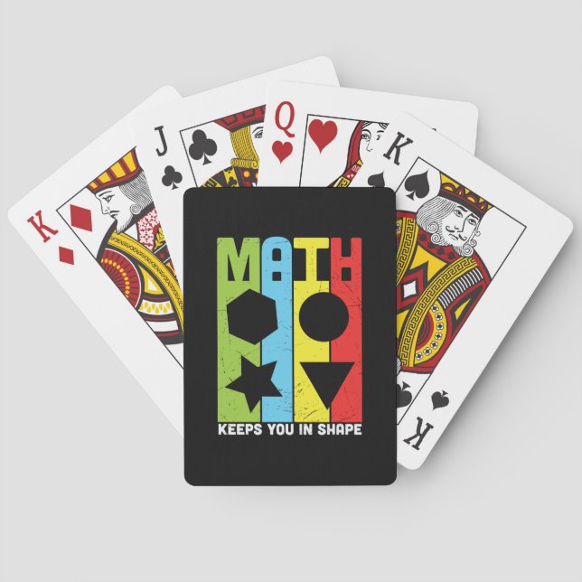 Math Teacher Math Behållor dig i form Casinokort (Baksidan)