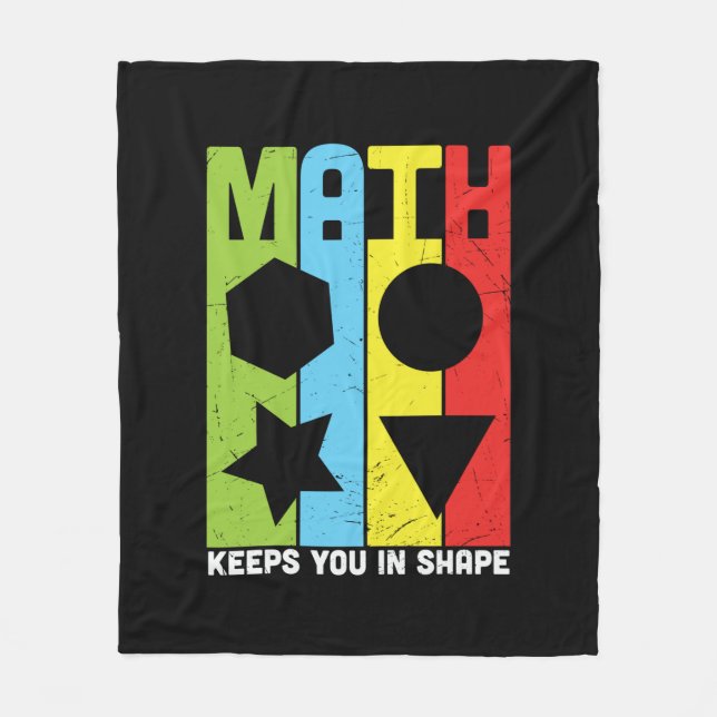 Math Teacher Math Behållor dig i form Fleecefilt (Framsidan)