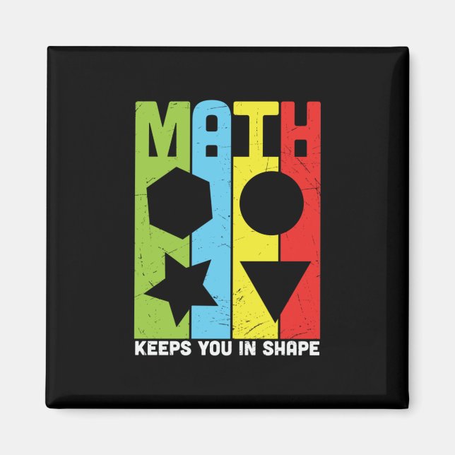 Math Teacher Math Behållor dig i form Magnet (Framsidan)