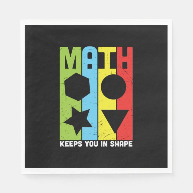 Math Teacher Math Behållor dig i form Pappersservett (Framsidan)
