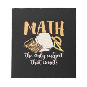 Math Teacher Math, endast Subjekt Anteckningsblock