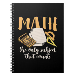 Math Teacher Math, endast Subjekt Anteckningsbok