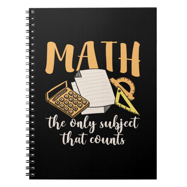 Math Teacher Math, endast Subjekt Anteckningsbok (Framsidan)