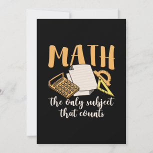 Math Teacher Math, endast Subjekt Julkort