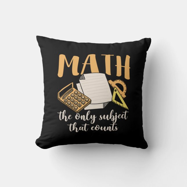 Math Teacher Math, endast Subjekt Kudde (Framsida)
