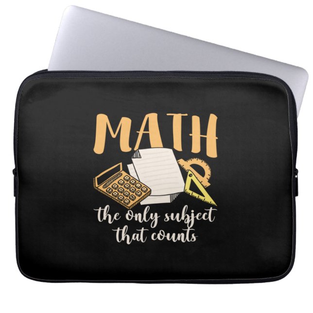 Math Teacher Math, endast Subjekt Laptop Fodral (Framsidan)