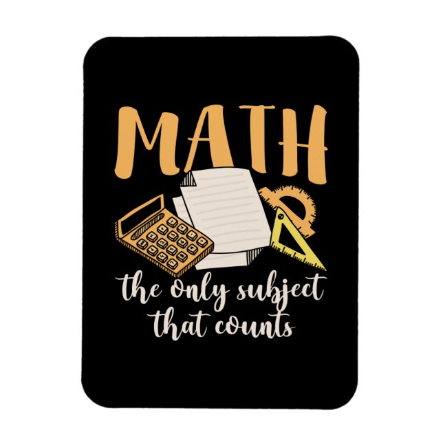 Math Teacher Math, endast Subjekt Magnet (Vertikal)