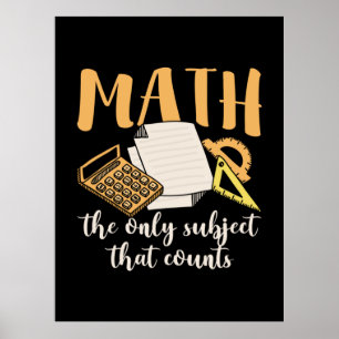 Math Teacher Math, endast Subjekt Poster