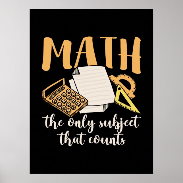 Math Teacher Math, endast Subjekt Poster (Framsidan)